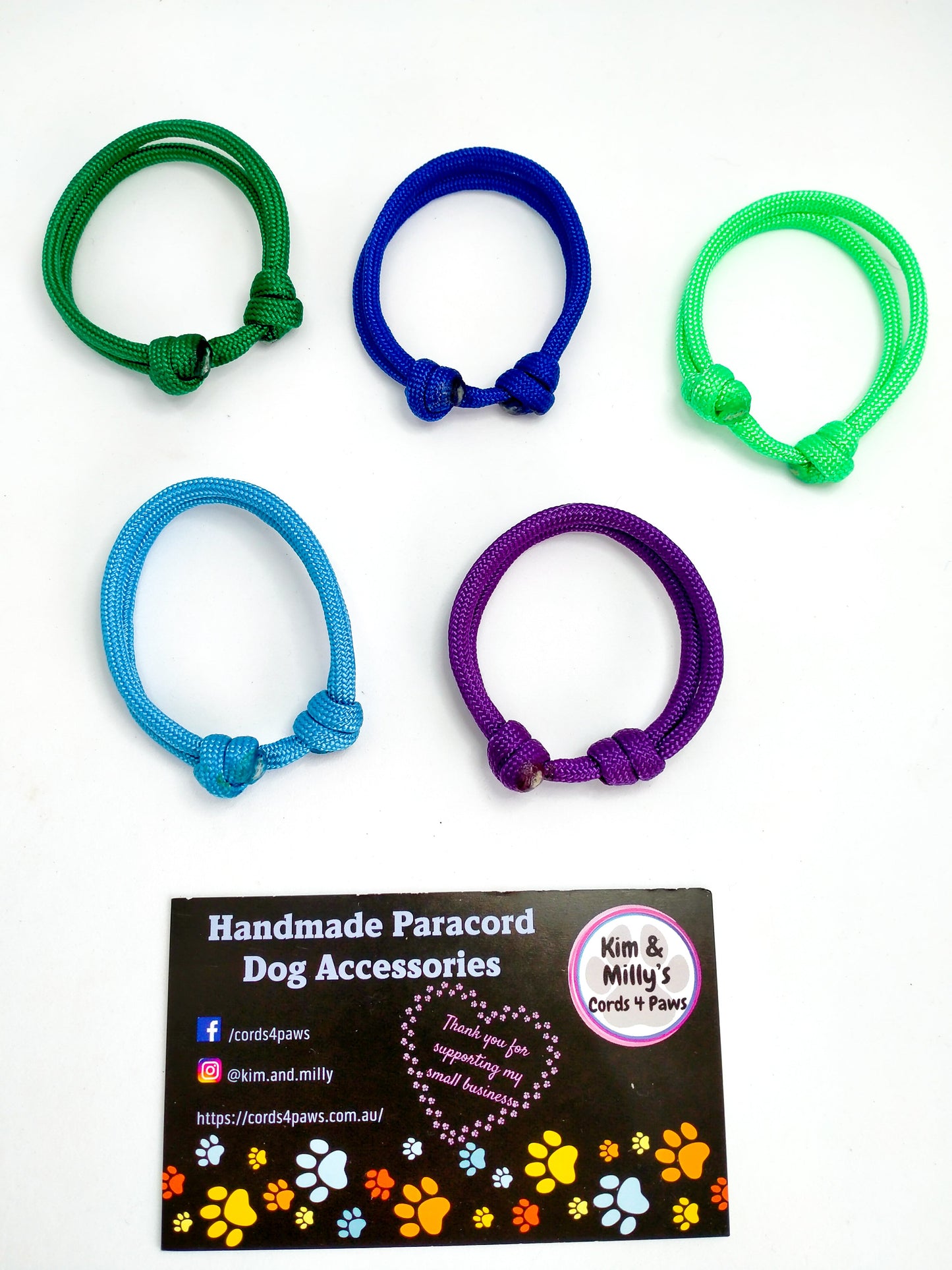AUSSIE STOCK Whelping Collars / Puppy ID Collars Kim & Milly's Cords 4 Paws Paracord Handmade Dog Accessories Customizable Made in Germany Shipping worldwide
