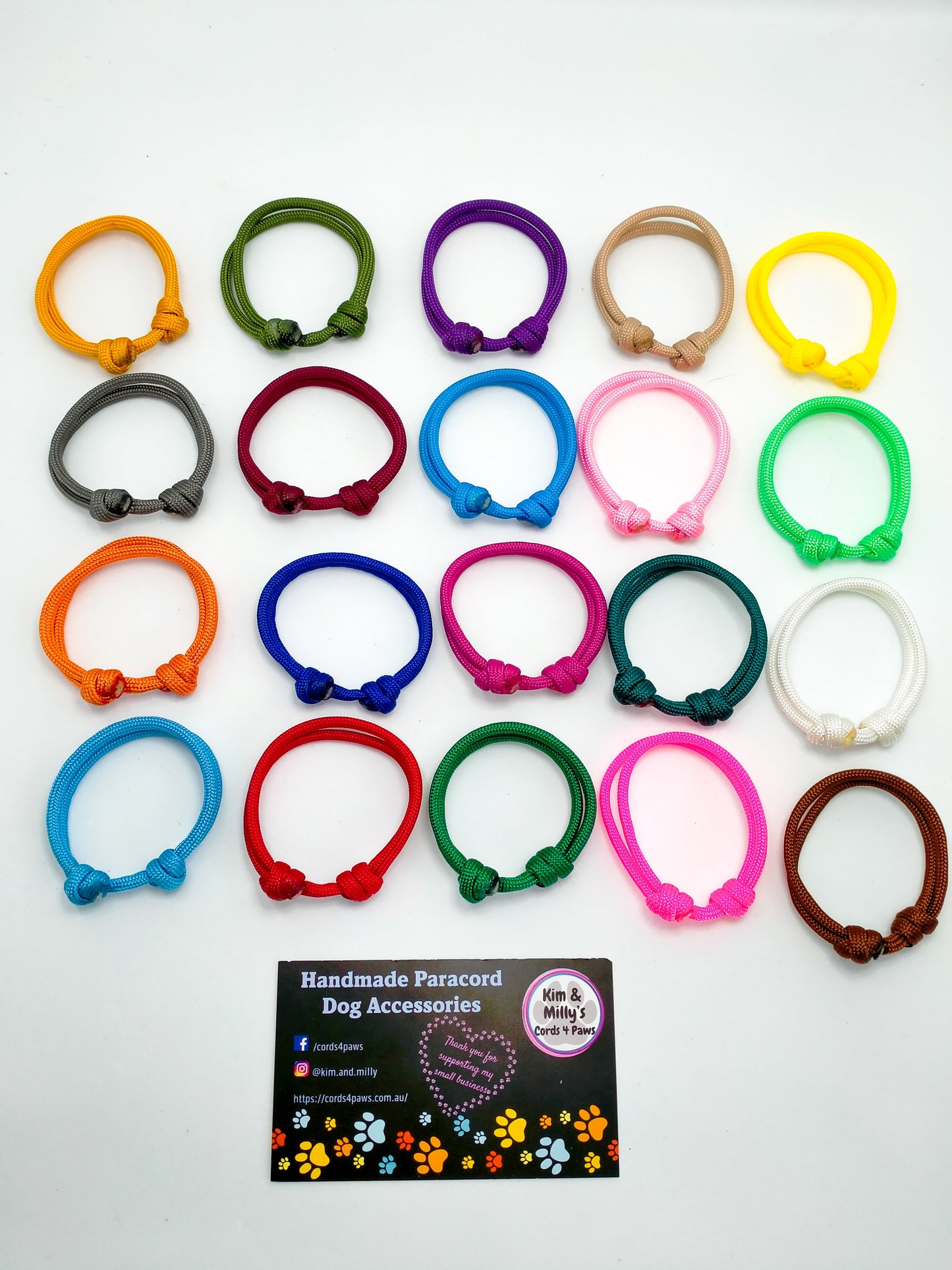 AUSSIE STOCK Whelping Collars / Puppy ID Collars Kim & Milly's Cords 4 Paws Paracord Handmade Dog Accessories Customizable Made in Germany Shipping worldwide