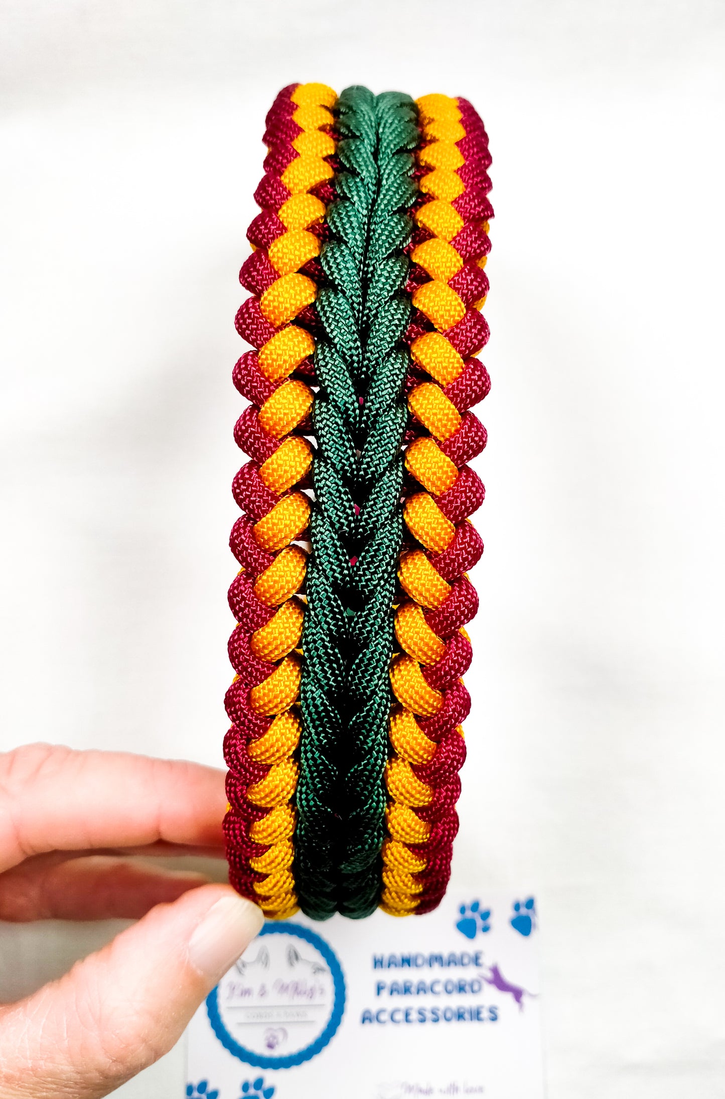 Pre-Made: Endless Falls Collar, 38-47cm Kim & Milly's Cords 4 Paws Paracord Handmade Dog Accessories Customizable Made in Germany Shipping worldwide