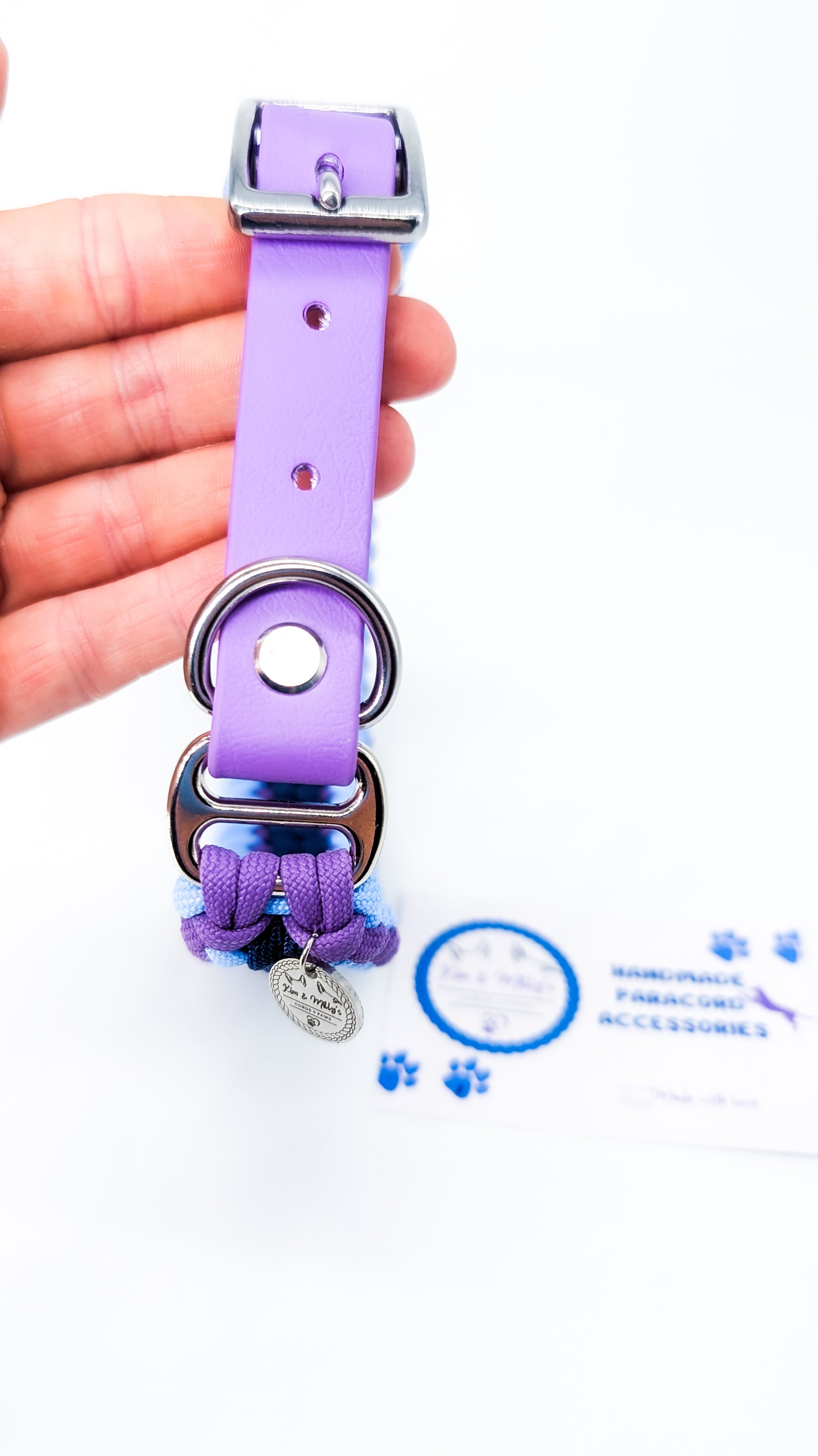 Pre Made: Endless Falls Collar, 34-42cm Kim & Milly's Cords 4 Paws Paracord Handmade Dog Accessories Customizable Made in Germany Shipping worldwide