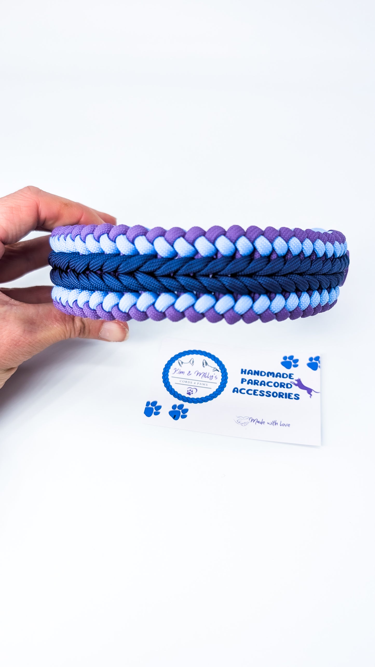 Pre Made: Endless Falls Collar, 34-42cm Kim & Milly's Cords 4 Paws Paracord Handmade Dog Accessories Customizable Made in Germany Shipping worldwide