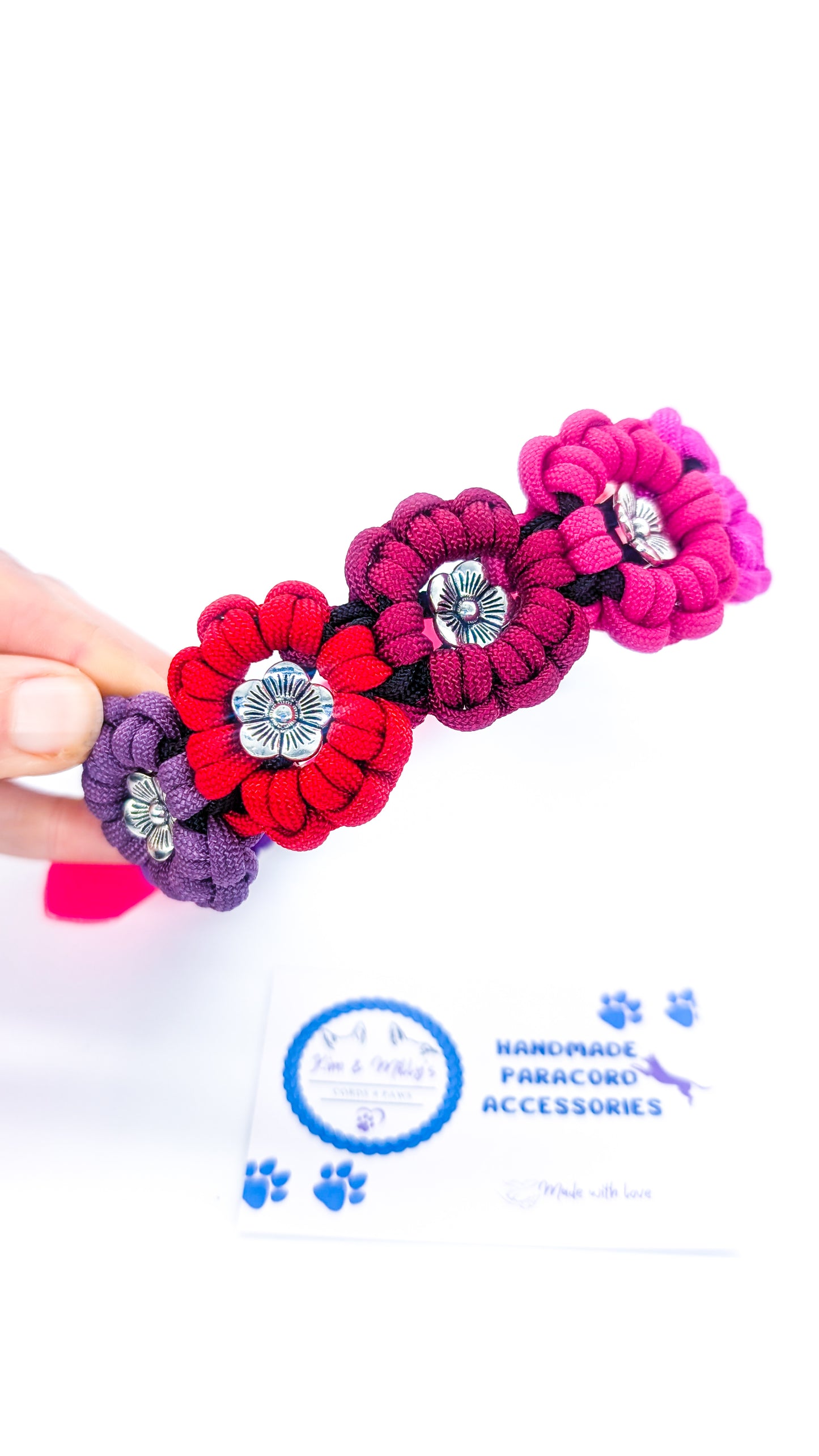 DELUXE EDITION: Kimmy's Blooms Collar Kim & Milly's Cords 4 Paws Paracord Handmade Dog Accessories Customizable Made in Germany Shipping worldwide