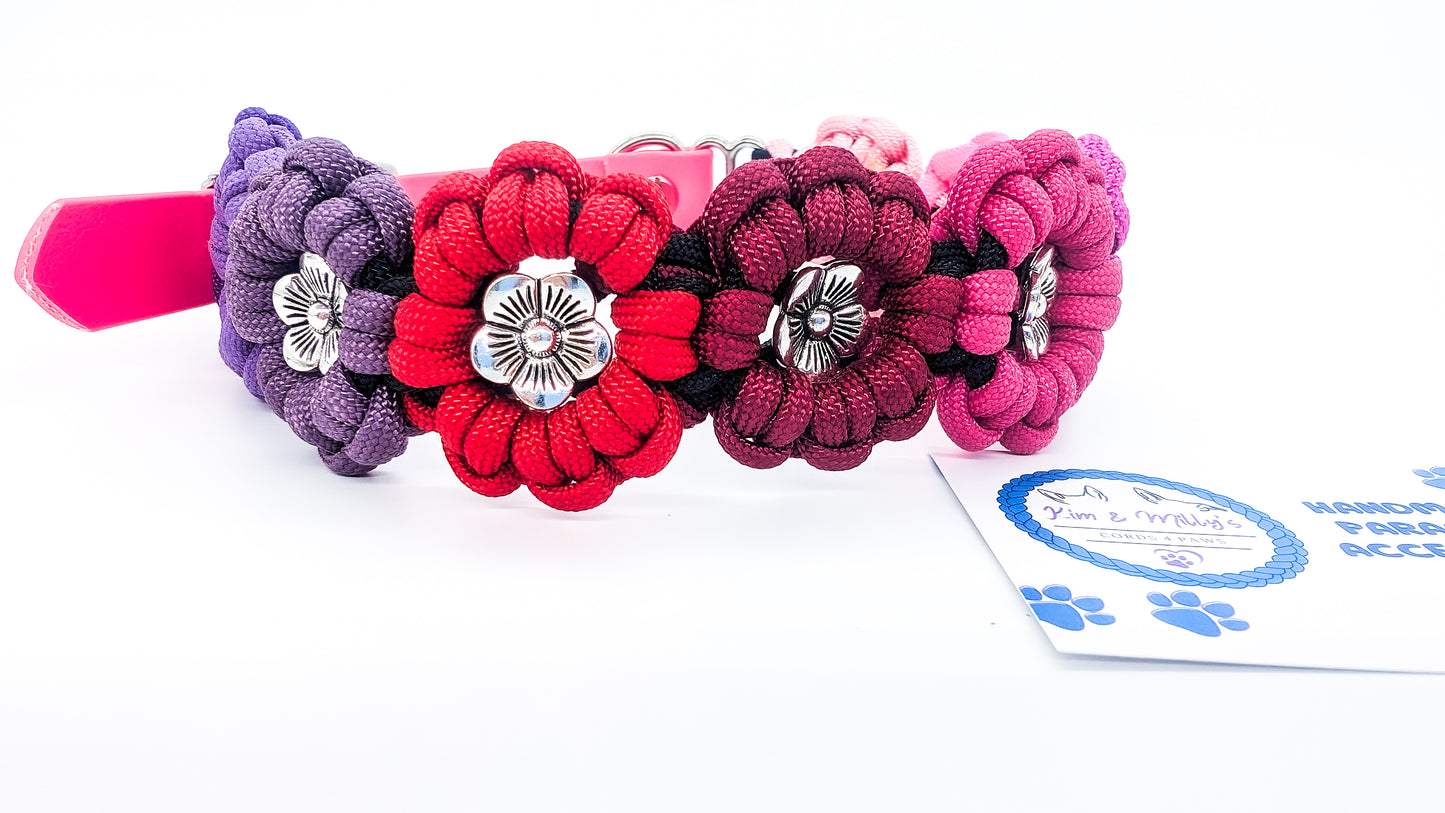 DELUXE EDITION: Kimmy's Blooms Collar Kim & Milly's Cords 4 Paws Paracord Handmade Dog Accessories Customizable Made in Germany Shipping worldwide