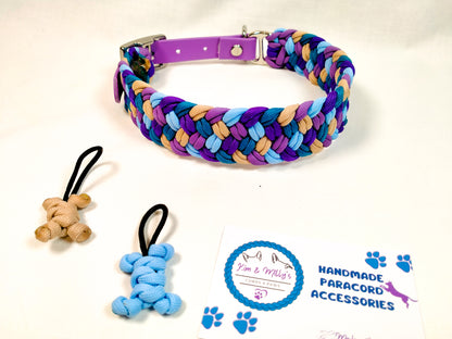 Pre-Made: Milly's Rainbow Collar, 36 - 44cm Kim & Milly's Cords 4 Paws Paracord Handmade Dog Accessories Customizable Made in Germany Shipping worldwide