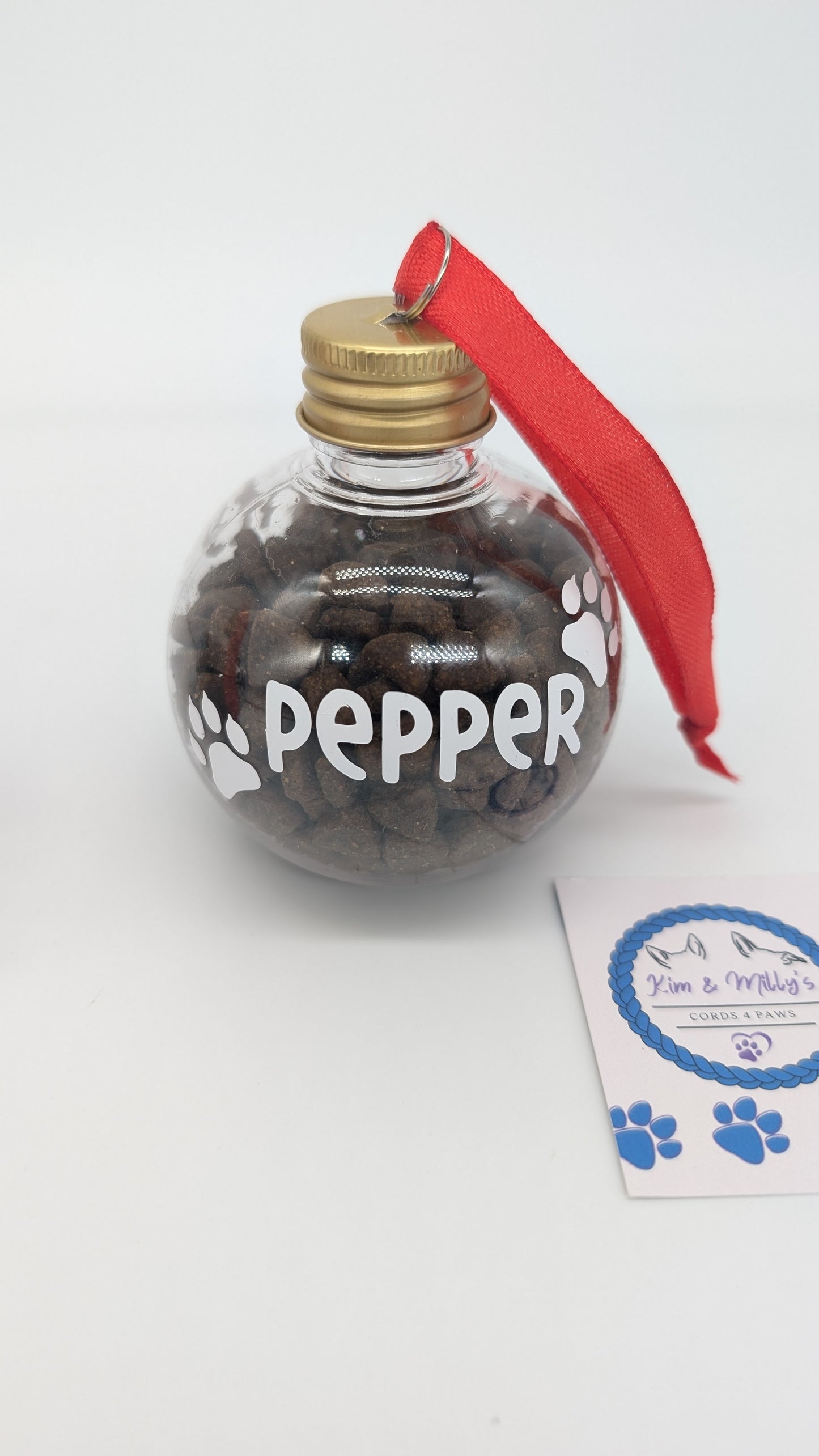 Christmas Baubles Dog  & Cat - Custom Text