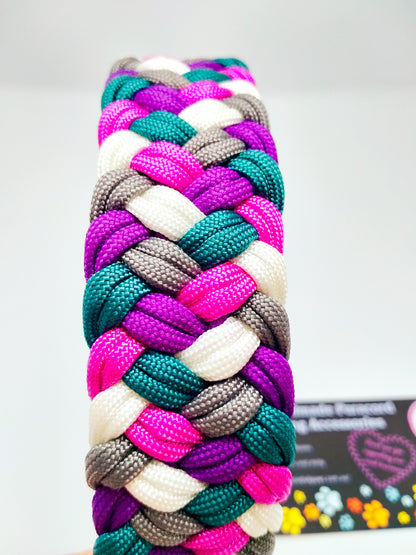 Dog Collar - Milly's Rainbow cords4paws Paracord Handmade Dog Accessories Customizable Made in Germany Shipping worldwide
