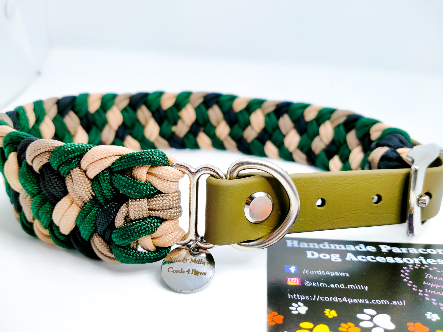 Dog Collar - Milly's Rainbow cords4paws Paracord Handmade Dog Accessories Customizable Made in Germany Shipping worldwide