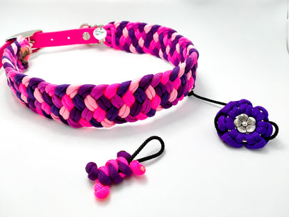 Dog Collar - Milly's Rainbow cords4paws Paracord Handmade Dog Accessories Customizable Made in Germany Shipping worldwide